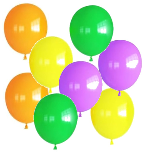 12 inch Balloons - Rainbow Selection (Packet of 8)